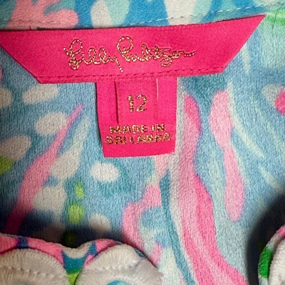 Lilly Pulitzer Jane Shift Dress in Blue Ibiza Aqua La Vista – Size 12, EUC - Picture 8 of 13